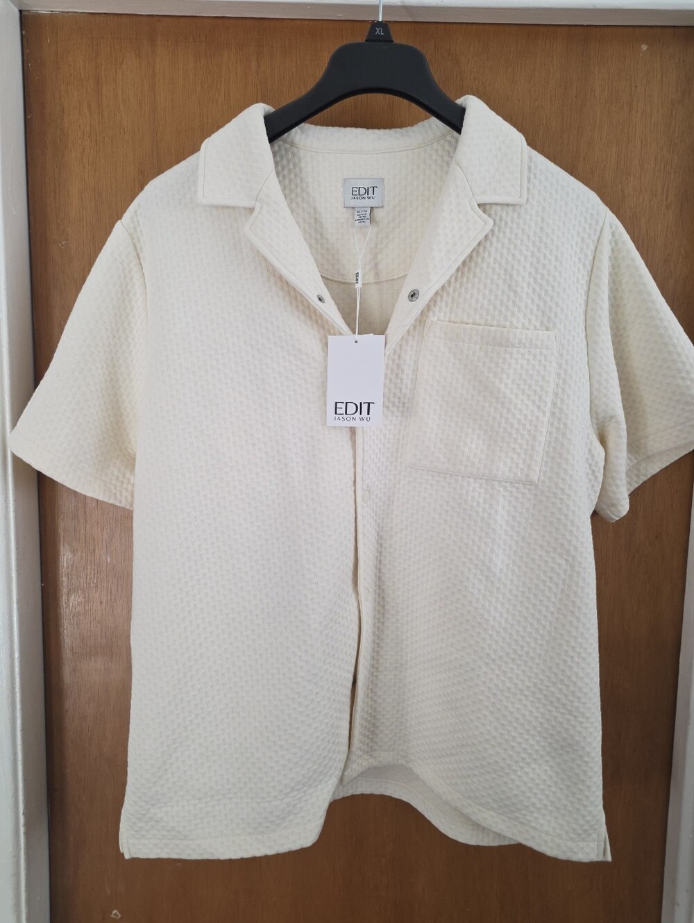 Men's Ivory Jason Wu Edit Shirt XL Luxury Ivory Button Up Viscose